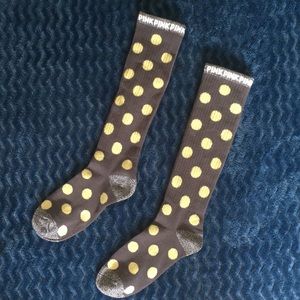 PINK polka dot socks